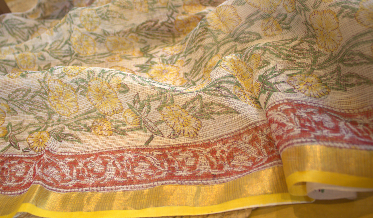 Kota Red saree with small zari border