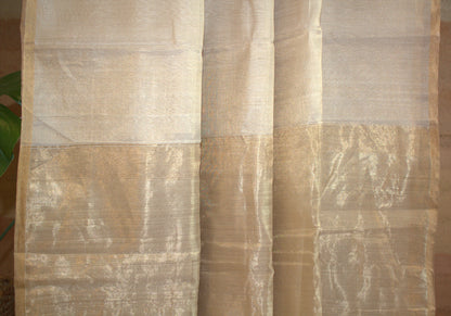 Maherswari Tissue silk Saree with small zari and running blouse