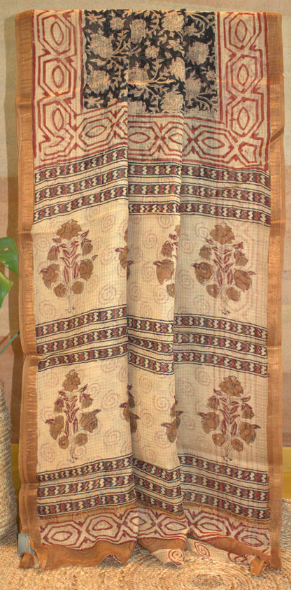 Kota Black saree with small zari border