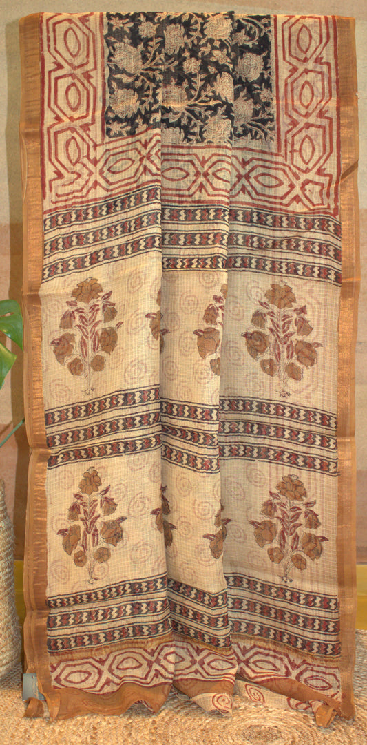 Kota Black saree with small zari border