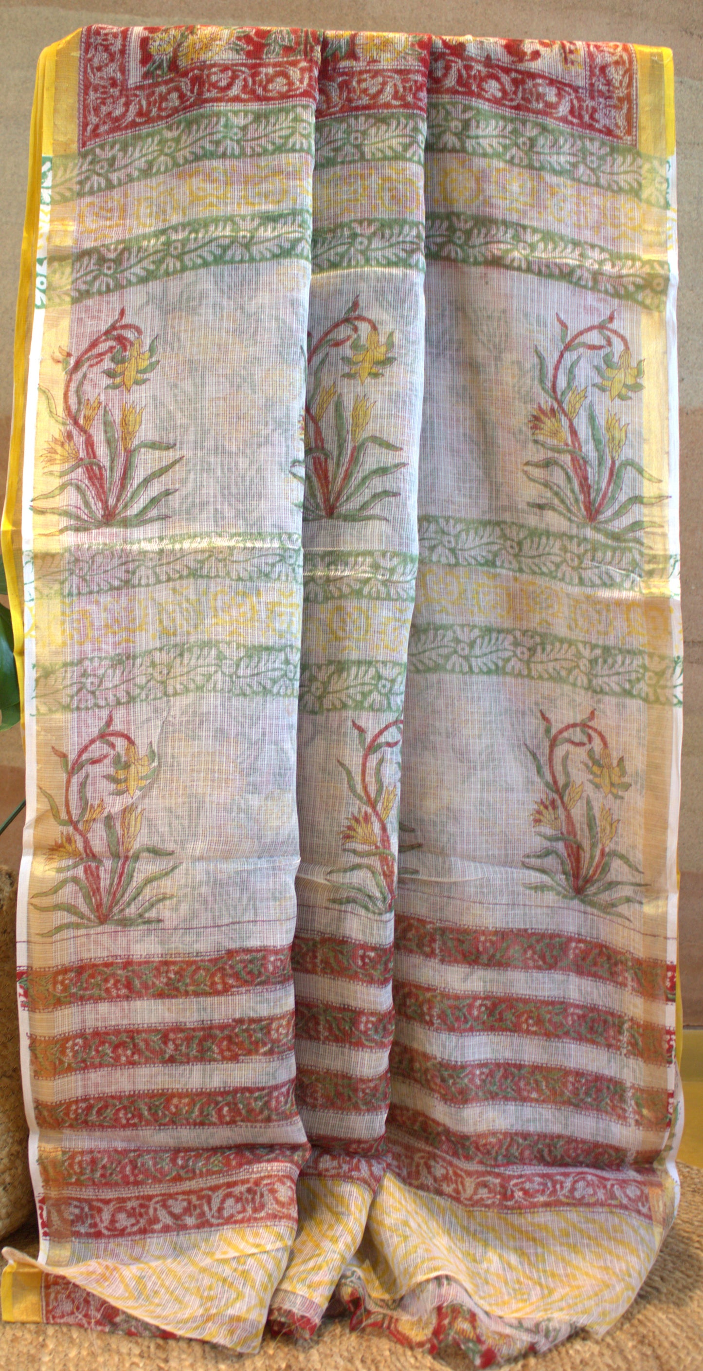 Kota Red saree with small zari border