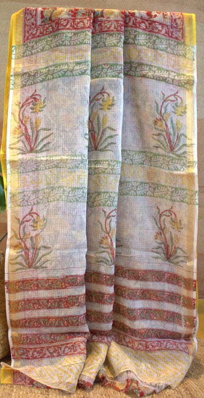 Kota Red saree with small zari border