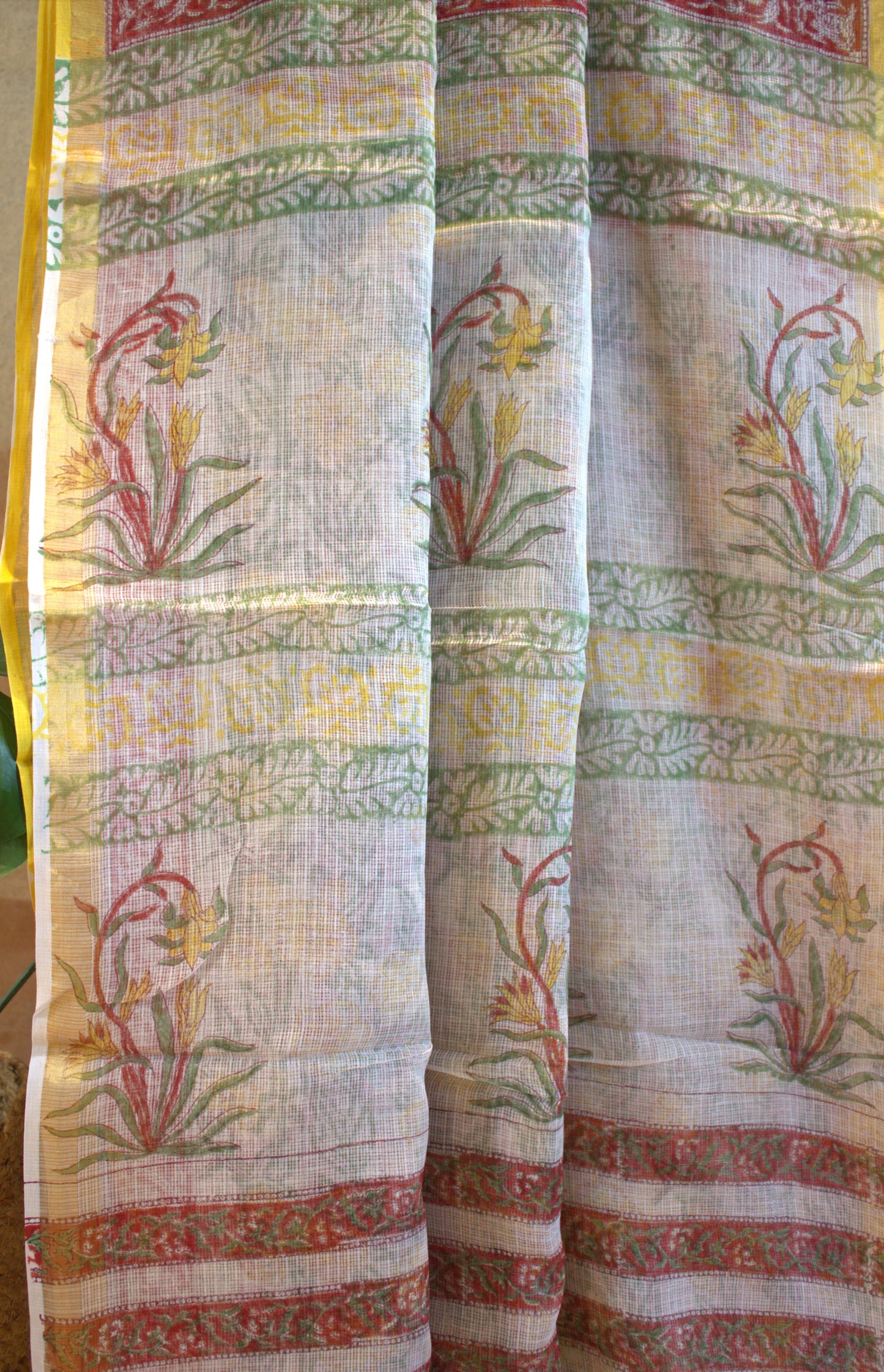 Kota Red saree with small zari border