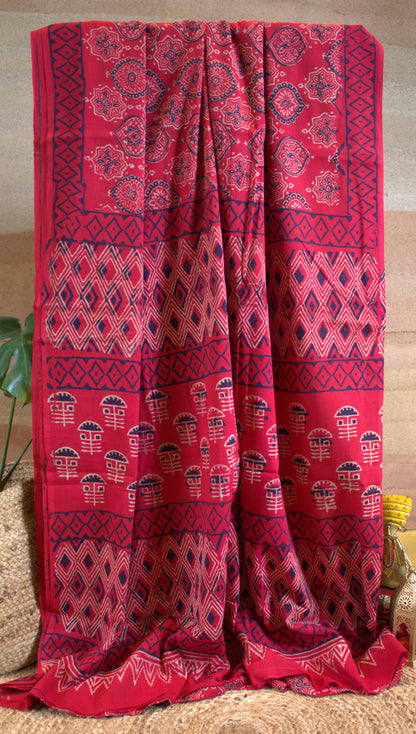 Mul Cotton Saree Napthol print