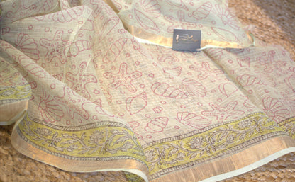 Kota Multi color saree with small zari border